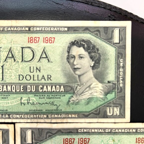 Bank of Canada 8 x 1967 Centennial 1867 1967 $1 Bills! - Picture 2 of 8